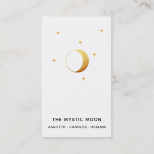 *~* Goud Wit - Lunar Stars Mystic Moon Luna Visitekaartje