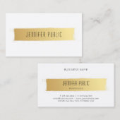 Goud Wit Luxe Moderne Professionele Sjabloon Visitekaartje (Voorkant / Achterkant)