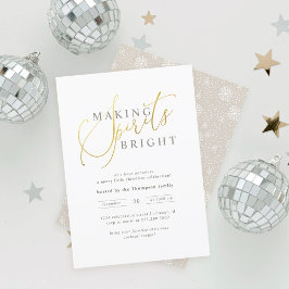 Goud & Wit Makend Geesten Helder Kerstmisfeest Kaart