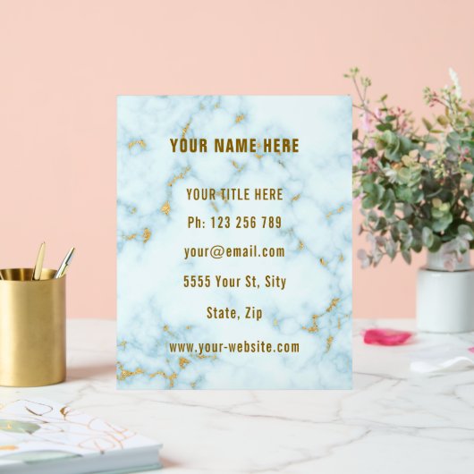 Goud Wit Marmer Custom Business Acryl Sign Acryl Bord (Huwelijk)