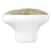GOUD WIT MARMER CUSTOM KERAMISCHE KNOP (Zijkant)