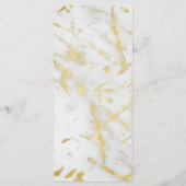Goud & Wit Marmer Glam Elegante Ontwerper Menu (Achterkant)
