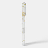 Goud & Wit Marmer Glam Moderne Ontwerperstijl Case-Mate iPhone Case (Achterkant / Rechts)