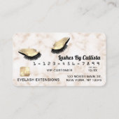 Goud Wit Marmer Glitter Lashes Credit Visitekaartje (Voorkant)