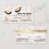 Goud Wit Marmer Glitter Lashes Credit Visitekaartje (Voorkant / Achterkant)