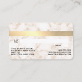 Goud Wit Marmer Glitter Lashes Credit Visitekaartje (Achterkant)