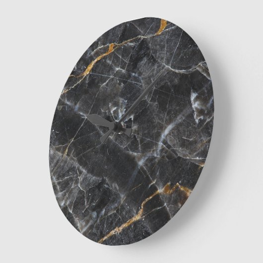 Goud Wit Marmeren Textuur Ontwerp Grote Klok (Hoek)