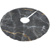 Goud Wit Marmeren Textuur Ontwerp Kerstboom Rok (Gekanteld)