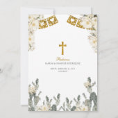 Goud Wit Mexicaans Bautizo Y Primer Anito Kaart (Achterkant)