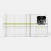 Goud & Wit Minimaal Modern Ruitpatroon Case-Mate iPhone Case (Achterkant (horizontaal))