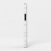 Goud & Wit Minimaal Modern Ruitpatroon Case-Mate iPhone Case (Achterkant/rechts)