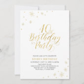 Goud & Wit | Moderne Chic 40e Verjaardagsfeestje Kaart (Voorkant)