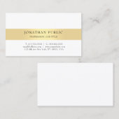 Goud Wit Moderne Minimalistische Elegante Sjabloon Visitekaartje (Voorkant / Achterkant)