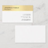 Goud Wit Moderne Professionele Minimalistische Sja Visitekaartje (Voorkant / Achterkant)