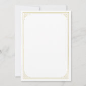 Goud Wit  Moslim Bruiloft Nikah Kaart (Achterkant)