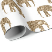 Goud wit Oerwoud olifant Cadeaupapier (Rol Hoek)