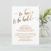 Goud Wit om te hebben & om post-huwelijksgebeurten Kaart (Staand voorkant)