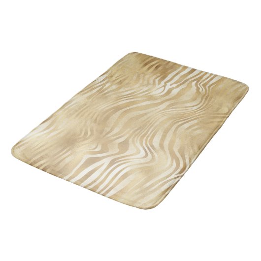 Goud Wit Ombre Zebra Badmat (Gekanteld)