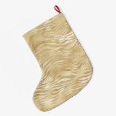 Goud Wit Ombre Zebra Confetti Sparkles Grote Kerstsok (Achterkant (Hangend))