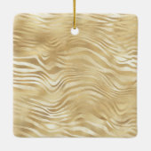 Goud Wit Ombre Zebra Confetti Sparkles Keramisch Ornament (Achterkant)
