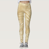 Goud Wit Ombre Zebra Leggings (Voorkant)