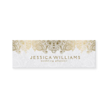 Goud & Wit Paisley Kant Bruiloft Planner