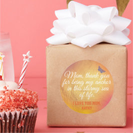 Goud Wit Quote Schattigee Unieke Moderne Moederdag Ronde Sticker