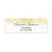 Goud wit retouradres etiket (Voorkant)
