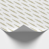 Goud Wit Roeien Roeiers Crew Team Watersport Cadeaupapier (Hoek)