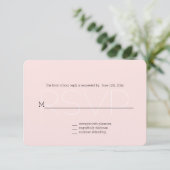 Goud Wit Roze Confetti RSVP Kaartje (Staand voorkant)