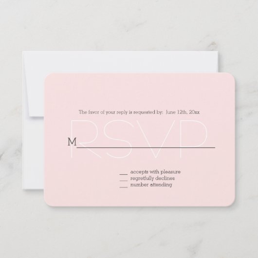Goud Wit Roze Confetti RSVP Kaartje (Voorkant)