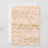Goud Wit Roze Confetti vrijgezellenfeest Kaart (Achterkant)
