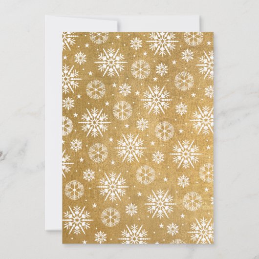 Goud Wit Rustiek Hout Foto Kerstmis (Achterkant)