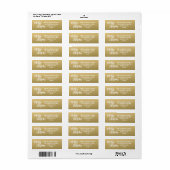 Goud Wit Script Merry Christmas Holiday Label (Full Sheet)