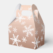 Goud Wit Sneeuwvlokken Kerstmis Bedankdoosjes (Achterkant)