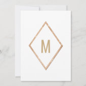 Goud Wit Sparkling Glitter Sequin Verjaardag Kaart (Achterkant)