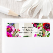 Goud Wit Strepen Vet Glam Bloemen Vrijgezellenfees Etiket (Insitu)