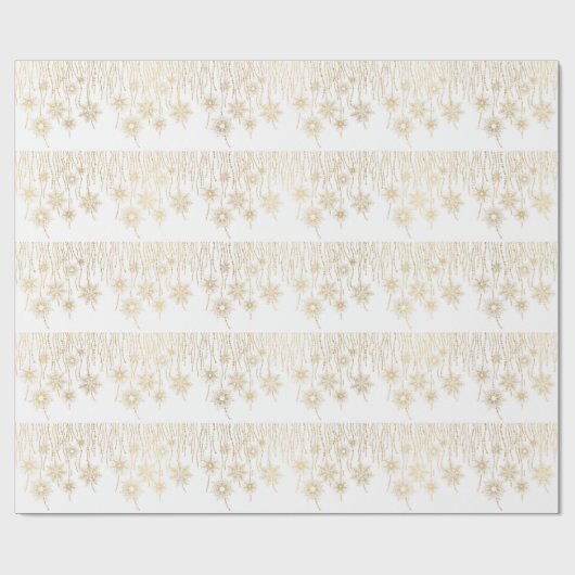 Goud Wit Trendy Patroon Cadeaupapier (Vlak)
