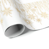 Goud Wit Trendy Patroon Cadeaupapier (Rol Hoek)