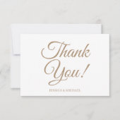 Goud Wit Vrijgezellenfeest Dank u Bedankkaart (Voorkant)