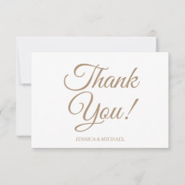 Goud Wit Vrijgezellenfeest Dank u Bedankkaart