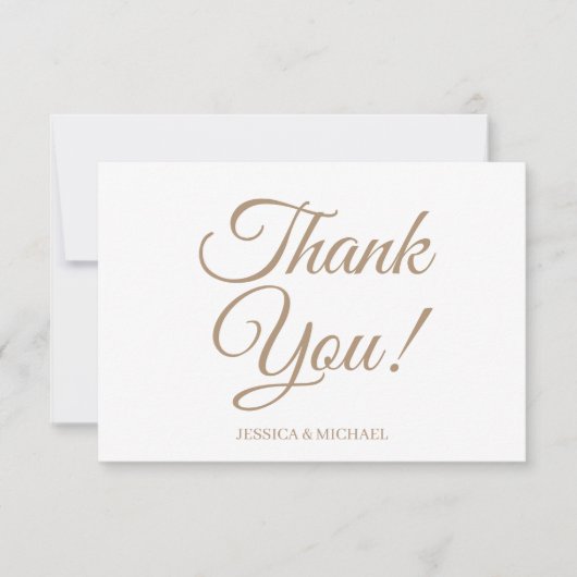 Goud Wit Vrijgezellenfeest Dank u Bedankkaart (Voorkant)