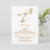 Goud Wit We Doen Nog Steeds Typografie Jubileum Kaart (Staand voorkant)