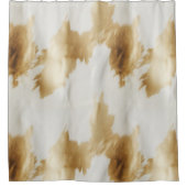 Goud Wit Western Koeienhuid Douchegordijn (Voorkant)