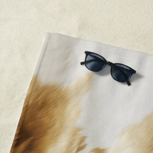 Goud Wit Western Koeienhuid Strandlaken (In situ)