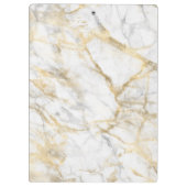 Goud wit wit wit marmer personaliseren klembord (Achterkant)