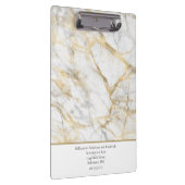 Goud wit wit wit marmer personaliseren klembord (Rechts)