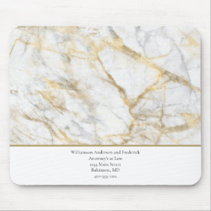 Goud wit wit wit marmer personaliseren muismat