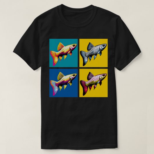 Goud Wit Wolk Berg Minnow Cool Aquarium Fis T-shirt (Design voorkant)