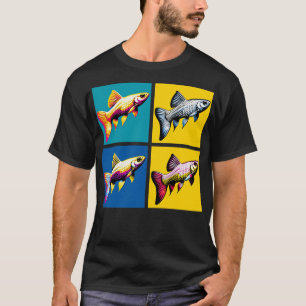 Goud Wit Wolk Berg Minnow Cool Aquarium Fis T-shirt